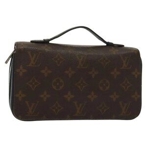 LOUIS VUITTON Monogram Macassar Zippy XL Long Wallet M61506 LV Auth 140217